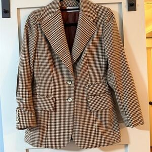 Vintage Evan Picone Women's Houndstooth Blazer and Pant Set